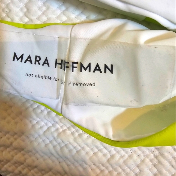 Mara Hoffman Jodi one piece swimsuit abstract lime green and white sz xl - Picture 5 of 6